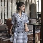 【ミニミニストア/miniministore】のチェック柄 ワンピース レディース ホワイト*ネイビー|ID: prp329100004170685 ipo3291000000028863978