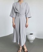 【ミニミニストア/miniministore】のロングワンピース 夏 レディース 5分袖 ブルーグレー|ID: prp329100004170689 ipo3291000000028864006