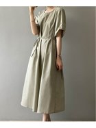 【ミニミニストア/miniministore】のロングワンピース ウェストマーク 半袖 人気、トレンドファッション・服の通販 founy(ファニー) ファッション Fashion レディースファッション WOMEN ワンピース Dress ラウンド Round リボン Ribbon ロング Long 半袖 Short Sleeve 夏 Summer ビジネス 仕事 通勤 Business thumbnail スモーキーグリーン|ID: prp329100004170743 ipo3291000000028864389