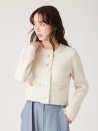 【リリーブラウン/Lily Brown】のフォックスブレンドトリムニットジャケット 人気、トレンドファッション・服の通販 founy(ファニー) ファッション Fashion レディースファッション WOMEN アウター Coat Outerwear ジャケット Jackets イエロー Yellow エレガント 上品 Elegant コンパクト Compact ジャケット Jacket トリミング Trimming フォックス Fox thumbnail IVR[003]|ID: prp329100004170830 ipo3291000000028865155