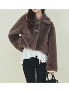 【リリーブラウン/Lily Brown】のバリエファーコート 人気、トレンドファッション・服の通販 founy(ファニー) ファッション Fashion レディースファッション WOMEN アウター Coat Outerwear コート Coats なめらか Smooth エレガント 上品 Elegant フェミニン Feminine フロント Front モコモコ Fluffy リュクス Luxe 冬 Winter thumbnail MOC[056]|ID: prp329100004170832 ipo3291000000028865167