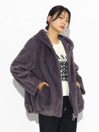 【ヴァン/Vin】のケーブルデザインフェイクファーブルゾン 人気、トレンドファッション・服の通販 founy(ファニー) ファッション Fashion レディースファッション WOMEN アウター Coat Outerwear ブルゾン Blouson/Jackets フェイクファー Faux Fur ブルゾン Blouson ロング Long thumbnail パープル|ID: prp329100004170849 ipo3291000000028942106