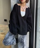 【ページボーイ/PAGEBOY】の【WEB限定アイテム】ケーブルVネックプルオーバー 人気、トレンドファッション・服の通販 founy(ファニー) ファッション Fashion レディースファッション WOMEN トップス・カットソー Tops/Tshirt プルオーバー Pullover Vネック V-Neck インナー Inner スクエア Square トレンド Trend 定番 Standard おすすめ Recommend thumbnail ブラック09|ID: prp329100004170868 ipo3291000000028865556