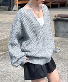 【ページボーイ/PAGEBOY】の【WEB限定アイテム】ケーブルVネックプルオーバー 人気、トレンドファッション・服の通販 founy(ファニー) ファッション Fashion レディースファッション WOMEN トップス・カットソー Tops/Tshirt プルオーバー Pullover Vネック V-Neck インナー Inner スクエア Square トレンド Trend 定番 Standard おすすめ Recommend thumbnail ライトグレー12|ID: prp329100004170868 ipo3291000000028865557