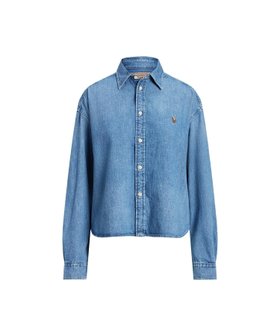 【ラルフローレン/RALPH LAUREN】のワイド クロップド デニム シャツ 人気、トレンドファッション・服の通販 founy(ファニー) ファッション Fashion レディースファッション WOMEN トップス・カットソー Tops/Tshirt シャツ/ブラウス Shirts/Blouses インディゴ Indigo ウォッシュ Wash カフス Cuffs クロップド Cropped ショルダー Shoulder デニム Denim ドロップ Drop プリーツ Pleats ボックス Box ヨーク Yoke ラウンド Round ワイド Wide ヴィンテージ Vintage 長袖 Long Sleeve |ID:prp329100004170889