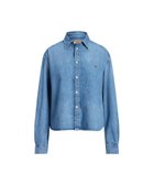 【ラルフローレン/RALPH LAUREN】のワイド クロップド デニム シャツ 人気、トレンドファッション・服の通販 founy(ファニー) ファッション Fashion レディースファッション WOMEN トップス・カットソー Tops/Tshirt シャツ/ブラウス Shirts/Blouses インディゴ Indigo ウォッシュ Wash カフス Cuffs クロップド Cropped ショルダー Shoulder デニム Denim ドロップ Drop プリーツ Pleats ボックス Box ヨーク Yoke ラウンド Round ワイド Wide ヴィンテージ Vintage 長袖 Long Sleeve thumbnail 400ブルー|ID: prp329100004170889 ipo3291000000028866114