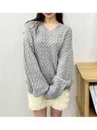 【リリーブラウン/Lily Brown】の【WEB限定カラー】Lily Bearケーブルニットミニワンピース 人気、トレンドファッション・服の通販 founy(ファニー) ファッション Fashion レディースファッション WOMEN ワンピース Dress おすすめ Recommend イエロー Yellow インナー Inner チュニック Tunic thumbnail GRY[006]|ID: prp329100004170971 ipo3291000000028867176