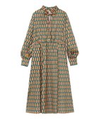 【アナイ/ANAYI】のカラーグラフィックフリルワンピース 人気、トレンドファッション・服の通販 founy(ファニー) ファッション Fashion レディースファッション WOMEN ワンピース Dress A/W・秋冬 Aw・Autumn/Winter・Fw・Fall-Winter イエロー Yellow キャミソール Camisole ギャザー Gather クラシック Classic サテン Satin スタンド Stand バランス Balance プリント Print ペチコート Petticoat モダン Modern リボン Ribbon 別注 Special Order thumbnail brown mix|ID: prp329100004170990 ipo3291000000029211860