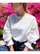 【ジュノア/JUNOAH】のフラワーレースフリルブラウス 人気、トレンドファッション・服の通販 founy(ファニー) ファッション Fashion レディースファッション WOMEN トップス・カットソー Tops/Tshirt シャツ/ブラウス Shirts/Blouses thumbnail ホワイト|ID: prp329100004171282 ipo3291000000028869155