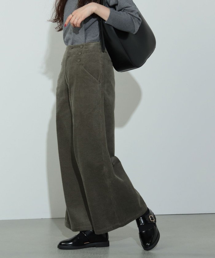 【ビームス ハート/BEAMS HEART】のサイドボタン コーデュロイパンツ 24AW インテリア・キッズ・メンズ・レディースファッション・服の通販 founy(ファニー) https://founy.com/ ファッション Fashion レディースファッション WOMEN パンツ Pants ウェーブ Wave コーデュロイ Corduroy サッカー Soccer ストレート Straight フラット Flat ベーシック Basic ロング Long ワイド Wide おすすめ Recommend 2024年 2024 2024-2025秋冬・A/W Aw/Autumn/Winter/Fw/Fall/2024-2025 |ID: prp329100004171449 ipo3291000000028941099