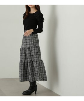 【プロポーション ボディドレッシング/PROPORTION BODY DRESSING】のツイードティアードスカート 人気、トレンドファッション・服の通販 founy(ファニー) ファッション Fashion レディースファッション WOMEN スカート Skirt ティアードスカート Tiered Skirts シンプル Simple スパンコール Sequins ツイード Tweed ティアードスカート Tiered Skirt フェミニン Feminine |ID:prp329100004171932