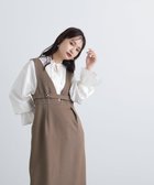 【エヌ ナチュラルビューティーベーシック/N.Natural Beauty basic】のプランジネック起毛ジャンパースカート ブラウン|ID: prp329100004172002 ipo3291000000028882970