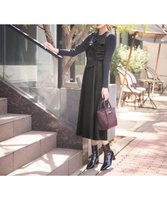 【プロポーション ボディドレッシング/PROPORTION BODY DRESSING】のリボンディテールドッキングワンピース 人気、トレンドファッション・服の通販 founy(ファニー) ファッション Fashion レディースファッション WOMEN ワンピース Dress シンプル Simple ツイード Tweed トレンド Trend リブニット Rib Knit リボン Ribbon 冬 Winter |ID:prp329100004172014