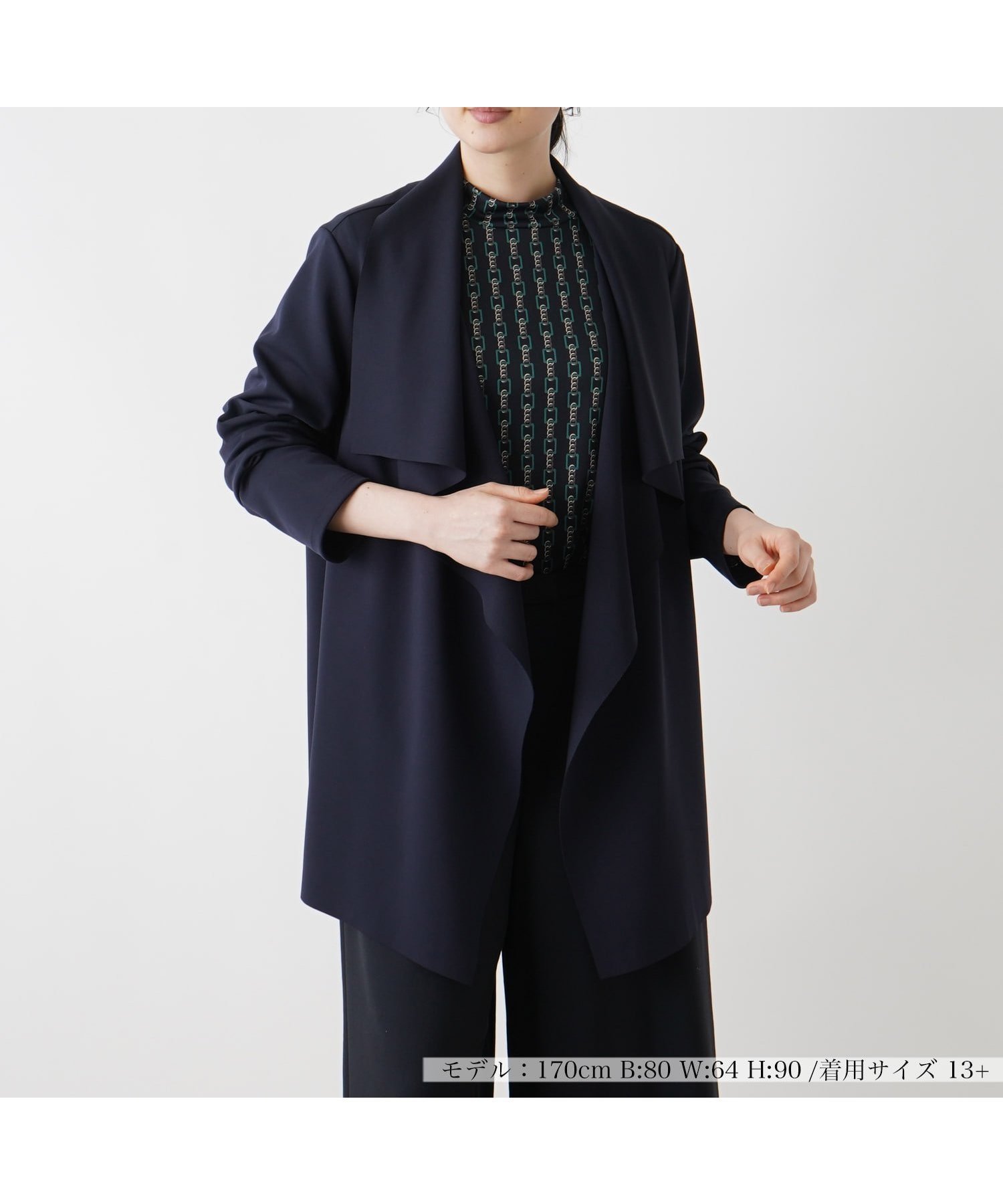 【レリアンプラスハウス/Leilian PLUS HOUSE】のジャケット インテリア・キッズ・メンズ・レディースファッション・服の通販 founy(ファニー) 　ファッション　Fashion　レディースファッション　WOMEN　アウター　Coat Outerwear　ジャケット　Jackets　ウォッシャブル　Washable　ジャケット　Jacket　ストレッチ　Stretch　トッパー　Topper　フロント　Front　秋　Autumn/Fall　ネイビー|ID: prp329100004172181 ipo3291000000028942020