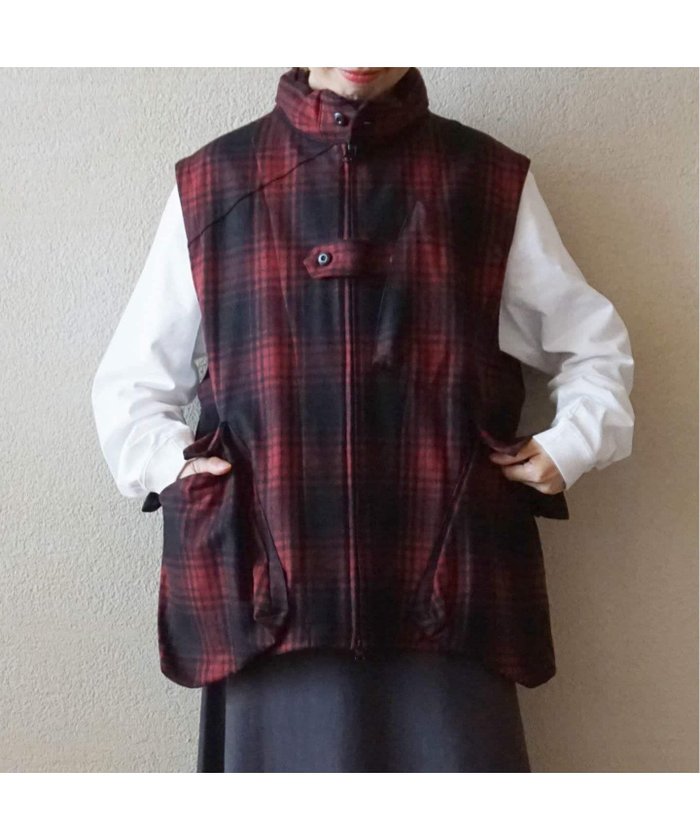 【その他のブランド/Other】の【ts /ティーエスエス】 BUFFARO CHECK MESSENGER VEST インテリア・キッズ・メンズ・レディースファッション・服の通販 founy(ファニー) https://founy.com/ ファッション Fashion レディースファッション WOMEN アウター Coat Outerwear トップス・カットソー Tops/Tshirt ベスト/ジレ Gilets/Vests |ID: prp329100004172189 ipo3291000000028942623