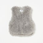 【エリオポール/heliopole】のWAVY FUR SHORT GILET ミディアムグレー|ID: prp329100004172234 ipo3291000000028941800