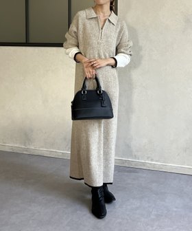 【ゼヴォン/Thevon】の袖先配色ハーフジップニットワンピース 人気、トレンドファッション・服の通販 founy(ファニー) ファッション Fashion レディースファッション WOMEN ワンピース Dress ニットワンピース Knit Dresses 2024年 2024 2024-2025秋冬・A/W Aw/Autumn/Winter/Fw/Fall/2024-2025 A/W・秋冬 Aw・Autumn/Winter・Fw・Fall-Winter スリット Slit トレンド Trend |ID:prp329100004172261