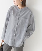 【その他のブランド/Other】の製品洗いコットンブロード バンドカラー長袖シャツ 人気、トレンドファッション・服の通販 founy(ファニー) ファッション Fashion レディースファッション WOMEN トップス・カットソー Tops/Tshirt シャツ/ブラウス Shirts/Blouses シンプル Simple ストライプ Stripe ブロード Broad 人気 Popularity 定番 Standard 無地 Plain Color 長袖 Long Sleeve thumbnail 094-ブラックストライプ|ID: prp329100004172584 ipo3291000000028888252