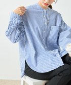 【その他のブランド/Other】の製品洗いコットンブロード バンドカラー長袖シャツ 人気、トレンドファッション・服の通販 founy(ファニー) ファッション Fashion レディースファッション WOMEN トップス・カットソー Tops/Tshirt シャツ/ブラウス Shirts/Blouses シンプル Simple ストライプ Stripe ブロード Broad 人気 Popularity 定番 Standard 無地 Plain Color 長袖 Long Sleeve thumbnail 095-ブルーストライプ|ID: prp329100004172584 ipo3291000000028888257