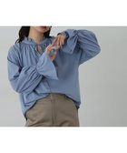 【エヌ ナチュラルビューティーベーシック/N.Natural Beauty basic】のフリルスタンドカラーブラウス 人気、トレンドファッション・服の通販 founy(ファニー) ファッション Fashion レディースファッション WOMEN トップス・カットソー Tops/Tshirt シャツ/ブラウス Shirts/Blouses カフス Cuffs スタンド Stand デニム Denim フェミニン Feminine フリル Frills リボン Ribbon thumbnail ブルー|ID: prp329100004172618 ipo3291000000028889075