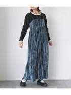 【エヘカソポ/ehka sopo】のクラッシュベロアキャミソールワンピース 人気、トレンドファッション・服の通販 founy(ファニー) ファッション Fashion レディースファッション WOMEN ワンピース Dress キャミソール Camisole ギャザー Gather クラッシュ Crash フレア Flare ベロア Velor リボン Ribbon thumbnail ブルー|ID: prp329100004172721 ipo3291000000028893289