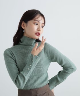 【エヌ ナチュラルビューティーベーシック/N.Natural Beauty basic】のパールボタンタートルネックニット《WEB限定商品》 人気、トレンドファッション・服の通販 founy(ファニー) ファッション Fashion レディースファッション WOMEN トップス・カットソー Tops/Tshirt ニット Knit Tops タートルネック Turtleneck A/W・秋冬 Aw・Autumn/Winter・Fw・Fall-Winter インナー Inner タートルネック Turtleneck パール Pearl 防寒 Cold Protection |ID:prp329100004173062