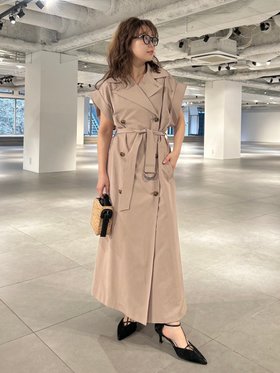 【フレイ アイディー/FRAY I.D】 トレンチジレワンピース人気、トレンドファッション・服の通販 founy(ファニー) ファッション Fashion レディースファッション WOMEN アウター Coat Outerwear おすすめ Recommend キャミワンピース Cami Dress シルバー Silver トレンチ Trench マニッシュ Mannish |ID:prp329100004173642