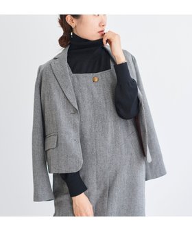 【ルクールブラン/le.coeur blanc】のヘリンボーン柄ショートテーラージャケット 人気、トレンドファッション・服の通販 founy(ファニー) ファッション Fashion レディースファッション WOMEN アウター Coat Outerwear ジャケット Jackets おすすめ Recommend ショート Short セットアップ Set Up デニム Denim バランス Balance ヘリンボーン Herringbone ベーシック Basic ボトム Bottom ワイド Wide 人気 Popularity |ID:prp329100004173644