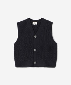 【ビショップ/Bshop】のVネック ケーブルニットベスト WOMEN 人気、トレンドファッション・服の通販 founy(ファニー) ファッション Fashion レディースファッション WOMEN アウター Coat Outerwear トップス・カットソー Tops/Tshirt ニット Knit Tops ベスト/ジレ Gilets/Vests Vネック V-Neck パッチワーク Patchwork エレガント 上品 Elegant |ID:prp329100004173757