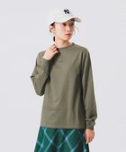 【ビームス ウイメン/BEAMS】のボーイ ミニロゴ ロングスリーブ Tシャツ 24AW ロゴ刺繍 ロンT OLIVE|ID: prp329100004173811 ipo3291000000029089940