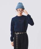 【ビームス ウイメン/BEAMS】のボーイ ミニロゴ ロングスリーブ Tシャツ 24AW ロゴ刺繍 ロンT NAVY|ID: prp329100004173811 ipo3291000000029089941