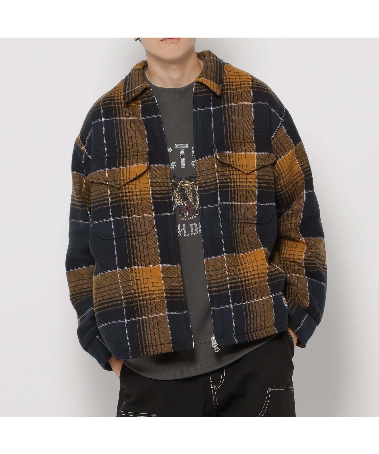 【ニコアンド/niko and / MEN】の【PENDLETON(ペンドルトン)】別注 ジップCPOジャケット インテリア・キッズ・メンズ・レディースファッション・服の通販 founy(ファニー) 　ファッション　Fashion　メンズファッション　MEN　A/W・秋冬　Aw・Autumn/Winter・Fw・Fall-Winter　キルト　Quilt　ジップ　Zip　ジャケット　Jacket　フロント　Front　ブランケット　Blanket　リラックス　Relax　別注　Special Order　ネイビー88|ID: prp329100004175545 ipo3291000000029508168