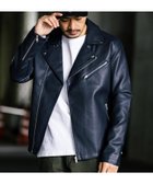 【ロッキーモンロー/Rocky Monroe】のダブルライダースフェイクレザージャケット 人気、トレンドファッション・服の通販 founy(ファニー) ファッション Fashion レディースファッション WOMEN アウター Coat Outerwear ジャケット Jackets ライダース Riders Jacket インナー Inner カットソー Cut And Sew ショート Short ジップ Zip ジャケット Jacket フェイクレザー Faux Leather フロント Front ポケット Pocket メンズ Mens 再入荷 Restock/Back In Stock/Re Arrival おすすめ Recommend thumbnail ネイビー|ID: prp329100004175764 ipo3291000000028938159