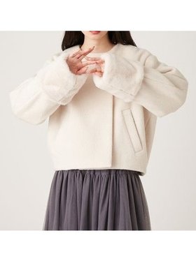 【リリーブラウン/Lily Brown】の2WAYファーショートコート 人気、トレンドファッション・服の通販 founy(ファニー) ファッション Fashion レディースファッション WOMEN アウター Coat Outerwear コート Coats おすすめ Recommend ショルダー Shoulder ショート Short シンプル Simple トレンド Trend ドロップ Drop バランス Balance ラベンダー Lavender 定番 Standard |ID:prp329100004176041