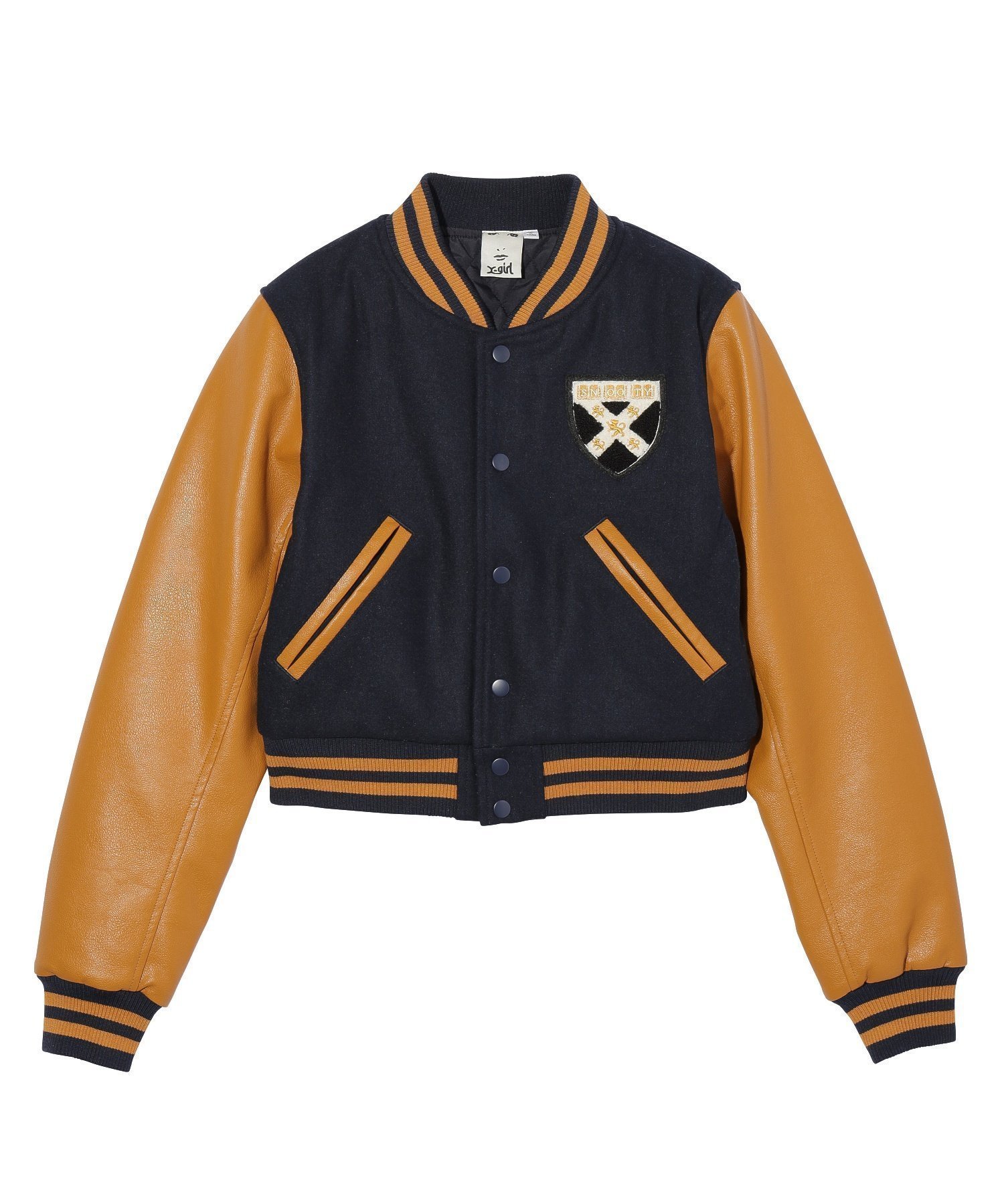 【エックスガール/X-girl】のBABY STADIUM JACKET インテリア・キッズ・メンズ・レディースファッション・服の通販 founy(ファニー) 　ファッション　Fashion　レディースファッション　WOMEN　アウター　Coat Outerwear　ジャケット　Jackets　NAVY|ID: prp329100004176249 ipo3291000000028939889