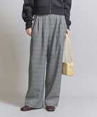 【ビューティ&ユース ユナイテッドアローズ/BEAUTY&YOUTH / UNITED ARROWS】の【WEB限定】グレンチェック タックワイドパンツ -ウォッシャブル- MD.GRAY|ID: prp329100004176485 ipo3291000000029534061