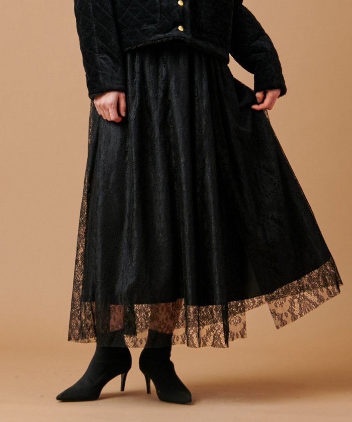 【マイカ ディール/MICA & DEAL】の【marmors】lace skirt インテリア・キッズ・メンズ・レディースファッション・服の通販 founy(ファニー) https://founy.com/ ファッション Fashion レディースファッション WOMEN スカート Skirt チュール Tulle レース Race エレガント 上品 Elegant |ID: prp329100004177033 ipo3291000000028942967