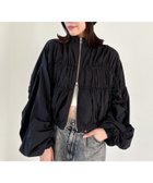 【ヘザー/Heather】のスタンドギャザーショートブルゾン 人気、トレンドファッション・服の通販 founy(ファニー) ファッション Fashion レディースファッション WOMEN アウター Coat Outerwear ブルゾン Blouson/Jackets ギャザー Gather ショート Short バランス Balance フェミニン Feminine ブルゾン Blouson thumbnail ブラック|ID: prp329100004177268 ipo3291000000028943872