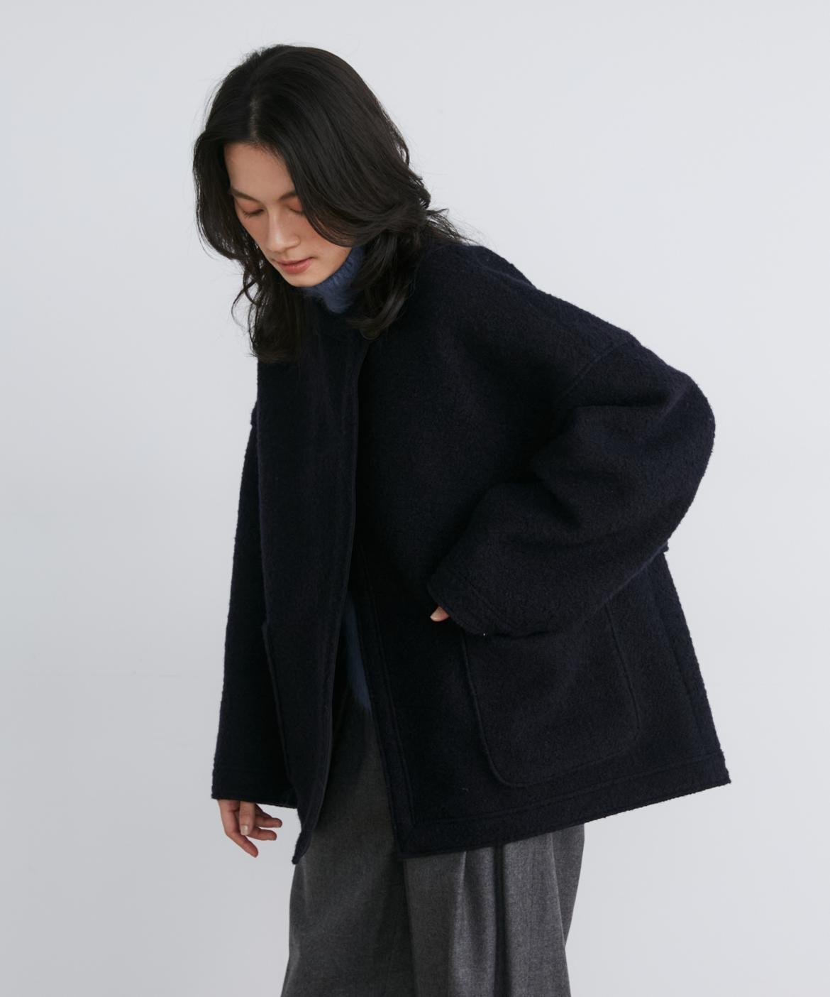 【イネド/INED】のプードルボンディングハーフコート《la veille by SUPERIOR CLOSET》 人気、トレンドファッション・服の通販 founy(ファニー) 　ファッション　Fashion　レディースファッション　WOMEN　アウター　Coat Outerwear　コート　Coats　エレガント 上品　Elegant　クラシック　Classic　スタイリッシュ　Stylish　スリーブ　Sleeve　ポケット　Pocket　 other-1|ID: prp329100004177409 ipo3291000000028944460