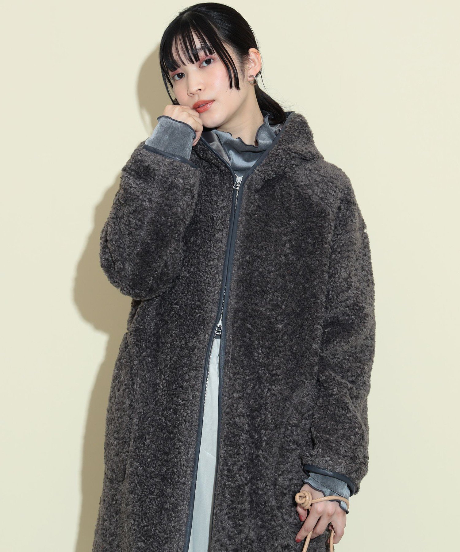 【ビームス ハート/BEAMS HEART】のo/ボアフードジップCT 人気、トレンドファッション・服の通販 founy(ファニー) 　ファッション　Fashion　レディースファッション　WOMEN　アウター　Coat Outerwear　インナー　Inner　ウェーブ　Wave　ロング　Long　 other-1|ID: prp329100004177422 ipo3291000000028944501