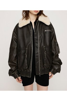 【スライ/SLY】のVINTAGE F/LEATHER S/ブルゾン 人気、トレンドファッション・服の通販 founy(ファニー) ファッション Fashion レディースファッション WOMEN アウター Coat Outerwear ブルゾン Blouson/Jackets おすすめ Recommend ジャケット Jacket バランス Balance ブルゾン Blouson プリーツ Pleats ミリタリー Military ヴィンテージ Vintage 防寒 Cold Protection |ID:prp329100004177610