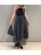 【ファーファー/FURFUR】のチュールフリルホルタードレス 人気、トレンドファッション・服の通販 founy(ファニー) ファッション Fashion レディースファッション WOMEN ワンピース Dress ドレス Party Dresses シアー Sheer ドレープ Drape フリル Frills thumbnail CGRY[007]|ID: prp329100004178763 ipo3291000000028949182