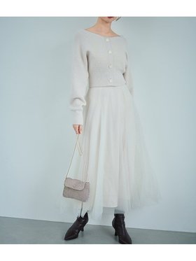 【スナイデル/SNIDEL】 カーデ×チュールスカートセット人気、トレンドファッション・服の通販 founy(ファニー) ファッション Fashion レディースファッション WOMEN スカート Skirt ウェーブ Wave 今季 This Season スウィート Sweet ストレート Straight チュール Tulle フィット Fit フレア Flare フロント Front リラックス Relax ロング Long ワンショル One Shoulder おすすめ Recommend エレガント 上品 Elegant |ID:prp329100004178802