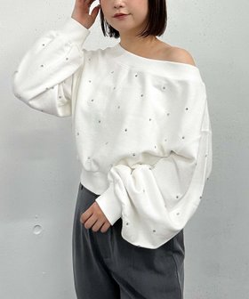 【アルシーヴ/archives】のビジューオフショルスウェット 人気、トレンドファッション・服の通販 founy(ファニー) ファッション Fashion レディースファッション WOMEN トップス・カットソー Tops/Tshirt パーカ Sweats スウェット Sweat オフショル Off Shoulder スウェット Sweat ビジュー Bijou ボトム Bottom ワンショル One Shoulder |ID:prp329100004179155