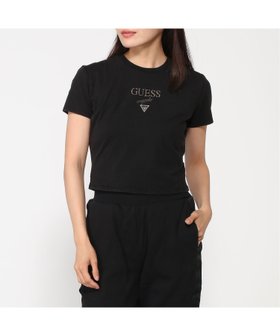 【ゲス/GUESS】のBaker Baby Tee 人気、トレンドファッション・服の通販 founy(ファニー) ファッション Fashion レディースファッション WOMEN ショート Short シンプル Simple スリーブ Sleeve テクスチャー Texture デニム Denim ボトム Bottom |ID:prp329100004179260