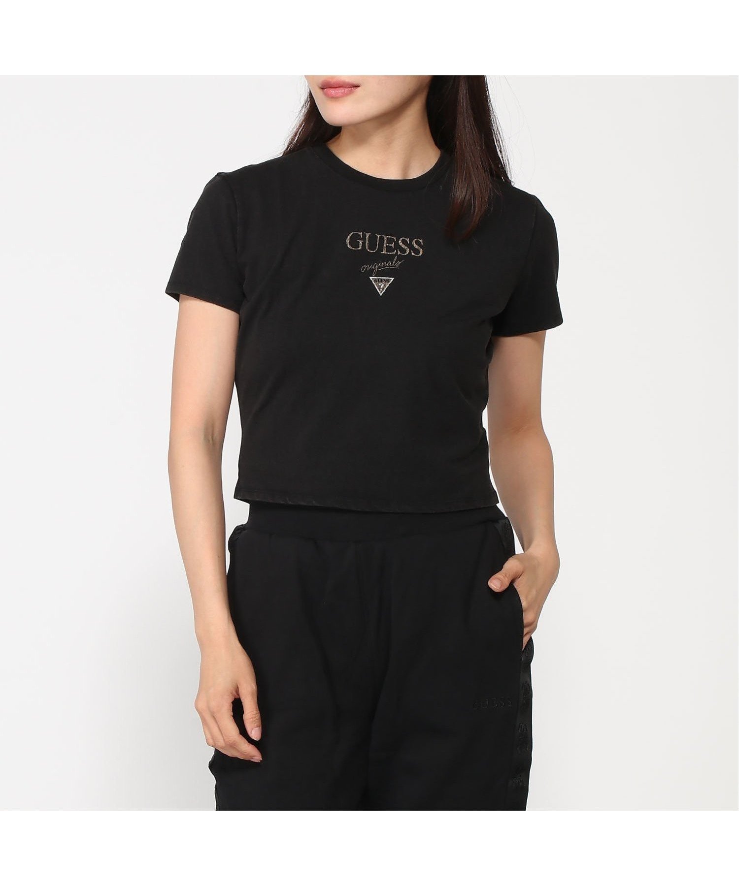 【ゲス/GUESS】のBaker Baby Tee 人気、トレンドファッション・服の通販 founy(ファニー) 　ファッション　Fashion　レディースファッション　WOMEN　ショート　Short　シンプル　Simple　スリーブ　Sleeve　テクスチャー　Texture　デニム　Denim　ボトム　Bottom　 other-1|ID: prp329100004179260 ipo3291000000028950818