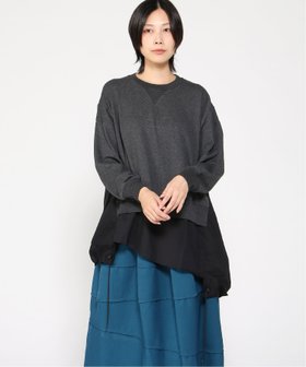 【ゴム/gomme】のgomme/40/-コーマ裏毛 ヘムドロストT 人気、トレンドファッション・服の通販 founy(ファニー) ファッション Fashion レディースファッション WOMEN カットソー Cut And Sew デニム Denim ドッキング Docking ドローコード Draw Cord ヘムライン Hemline |ID:prp329100004179338