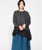 【ゴム/gomme】のgomme/40/-コーマ裏毛 ヘムドロストT 人気、トレンドファッション・服の通販 founy(ファニー) ファッション Fashion レディースファッション WOMEN カットソー Cut And Sew デニム Denim ドッキング Docking ドローコード Draw Cord ヘムライン Hemline thumbnail チャコール|ID: prp329100004179338 ipo3291000000028951078