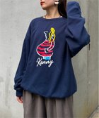 【チャオパニックティピー/CIAOPANIC TYPY】の《NEWTOWN》裏毛スウェット 人気、トレンドファッション・服の通販 founy(ファニー) ファッション Fashion レディースファッション WOMEN トップス・カットソー Tops/Tshirt パーカ Sweats スウェット Sweat インナー Inner 春 Spring カットソー Cut And Sew カーゴパンツ Cargo Pants スウェット Sweat スラックス Slacks デニム Denim フロント Front プリント Print モチーフ Motif ロング Long おすすめ Recommend thumbnail ネイビー|ID: prp329100004179349 ipo3291000000028951119