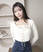 【リップサービス/LIP SERVICE】のリボンレースレイヤードトップス 人気、トレンドファッション・服の通販 founy(ファニー) ファッション Fashion レディースファッション WOMEN トップス・カットソー Tops/Tshirt おすすめ Recommend ガーリー Girly サテン Satin ジュエル Jewel ダウン Down デニム Denim トレンド Trend バレエ Ballet プリーツ Pleats ベーシック Basic リボン Ribbon レース Race thumbnail アイボリー|ID: prp329100004179470 ipo3291000000028952313